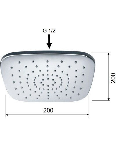 Верхний душ Remer 356AD20X Хром
