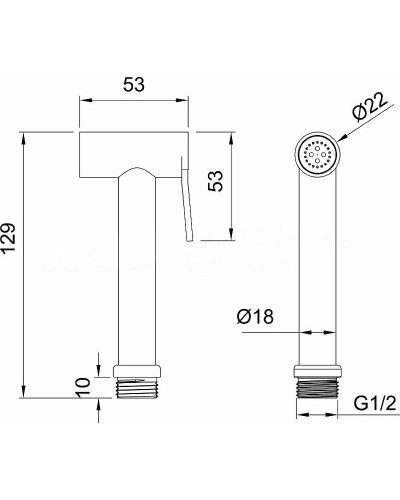 Гигиенический душ Allen Brau Priority 5.31028-31 Черный матовый