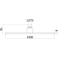 Верхний душ Paffoni Master King ZSOF079BO Белый матовый