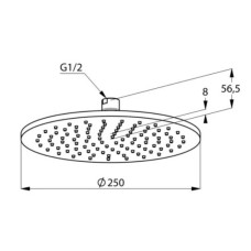 Верхний душ 250 мм Kludi A-QA 6432587-00