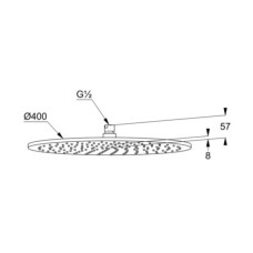 Верхний душ 400 мм Kludi A-QA 6434087-00