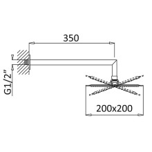 Верхний душ Cezares Porta PORTA-TDDQ-01 Хром