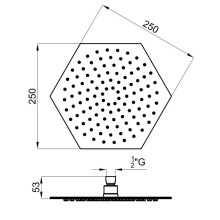 Верхний душ 250 мм Noken Chelsea N199999362