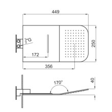 Верхний душ 449х250 мм Noken Forma N199999403