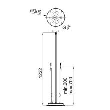 Верхний душ 300х300 мм Noken Rondo N185709907