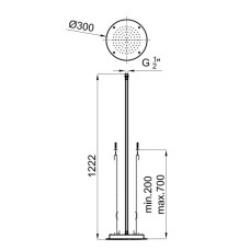 Верхний душ 300х300 мм Noken Rondo N185709907