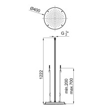 Верхний душ 400х400 мм Noken Rondo N185709906