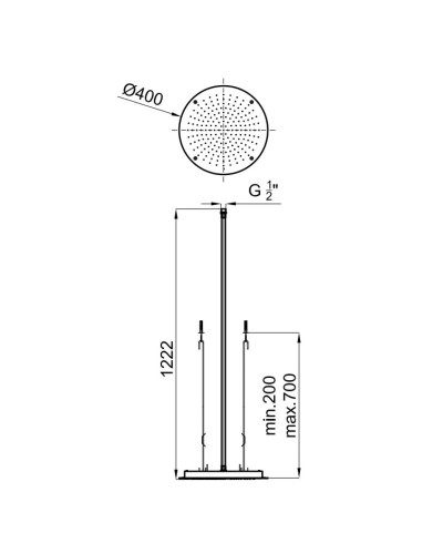 Верхний душ 400х400 мм Noken Rondo N185709906