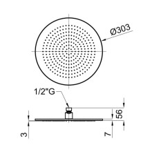Верхний душ 303 мм Noken Neptune Slim Rondo N192579931