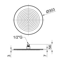 Верхний душ 303 мм Noken Neptune Slim Rondo N192579955