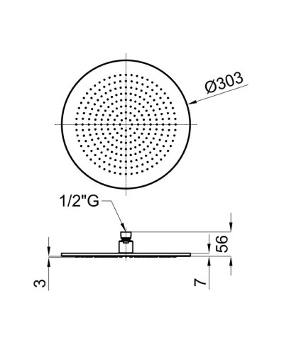 Верхний душ 303 мм Noken Neptune Slim Rondo N192579955