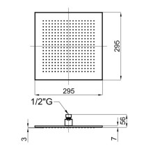 Верхний душ 295 мм Noken Neptune Slim Square N192579916