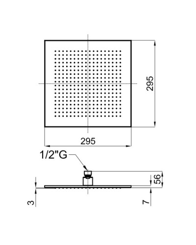 Верхний душ 295 мм Noken Neptune Slim Square N192579916