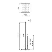 Верхний душ 400 мм Noken NK Logic Square N186490004
