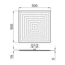 Верхний душ 400 мм Noken NK Logic Square N199999810