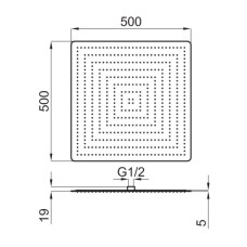 Верхний душ 400 мм Noken NK Logic Square N199999810