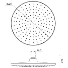 Верхний душ Iddis Optima Home OPH22BRi64 Черный матовый