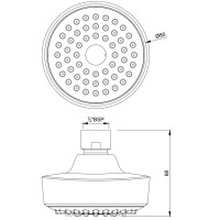 Верхний душ 80 мм Jaquar EOS-ESS-1985