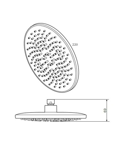 Верхний душ AM.PM Gem F0590022 Черный матовый