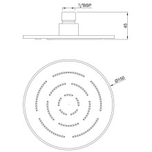 Верхний душ 150 мм Jaquar Maze OHS-CHR-1603