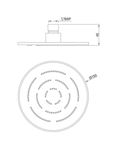 Верхний душ 150 мм Jaquar Maze OHS-CHR-1603