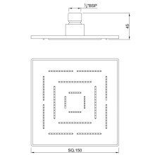 Верхний душ 150 мм Jaquar Maze OHS-CHR-1605