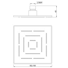 Верхний душ 150 мм Jaquar Maze OHS-CHR-1605
