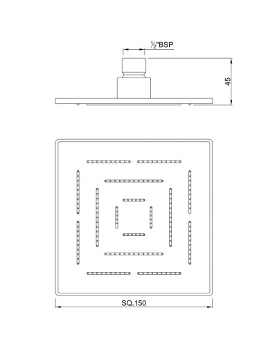 Верхний душ 150 мм Jaquar Maze OHS-CHR-1605