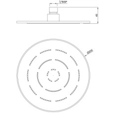 Верхний душ 200 мм Jaquar Maze OHS-CHR-1613