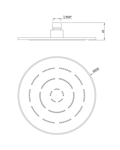Верхний душ 200 мм Jaquar Maze OHS-CHR-1613