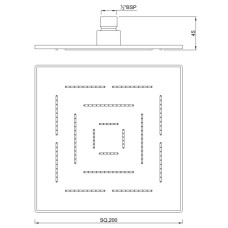 Верхний душ 200 мм Jaquar Maze OHS-CHR-1619