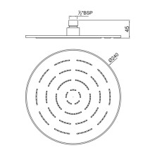 Верхний душ 240 мм Jaquar Maze OHS-CHR-1623