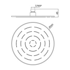 Верхний душ 240 мм Jaquar Maze OHS-CHR-1623