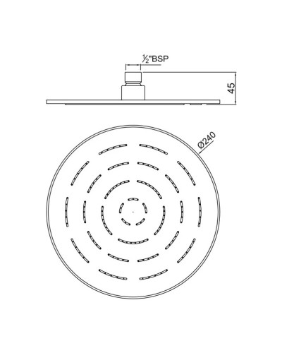 Верхний душ 240 мм Jaquar Maze OHS-CHR-1623