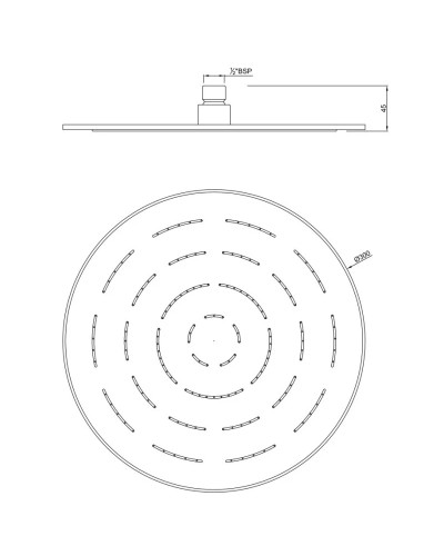 Верхний душ 300 мм Jaquar Maze OHS-CHR-1633