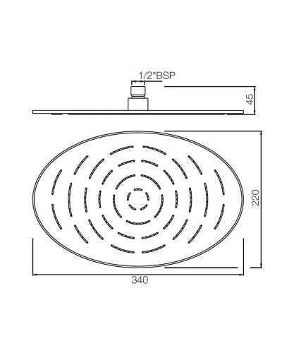 Верхний душ 340х220 мм Jaquar Maze OHS-CHR-1635