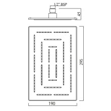 Верхний душ 295х190 мм Jaquar Maze OHS-CHR-1637