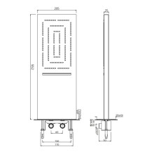 Верхний душ 552х205 мм Jaquar Maze OHS-CHR-1649
