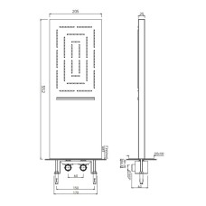 Верхний душ 552х205 мм Jaquar Maze OHS-CHR-1649