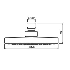 Верхний душ 140 мм Jaquar OHS-CHR-1757