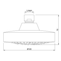 Верхний душ 120 мм Jaquar OHS-CHR-1789