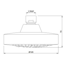 Верхний душ 120 мм Jaquar OHS-CHR-1789