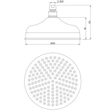Верхний душ 200 мм Jaquar OHS-CHR-1843