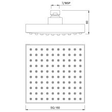 Верхний душ 150 мм Jaquar OHS-CHR-35495