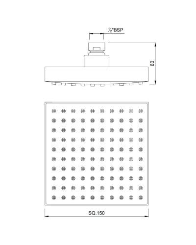 Верхний душ 150 мм Jaquar OHS-CHR-35495