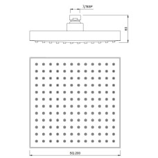 Верхний душ 200 мм Jaquar OHS-CHR-35497