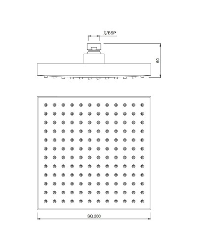 Верхний душ 200 мм Jaquar OHS-CHR-35497