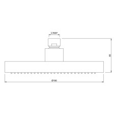Верхний душ 190 мм Jaquar OHS-CHR-497N
