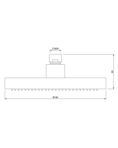 Верхний душ 190 мм Jaquar OHS-CHR-497N