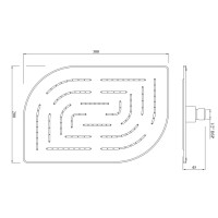 Верхний душ 300х200 мм Jaquar Alive Maze OHS-CHR-85859M